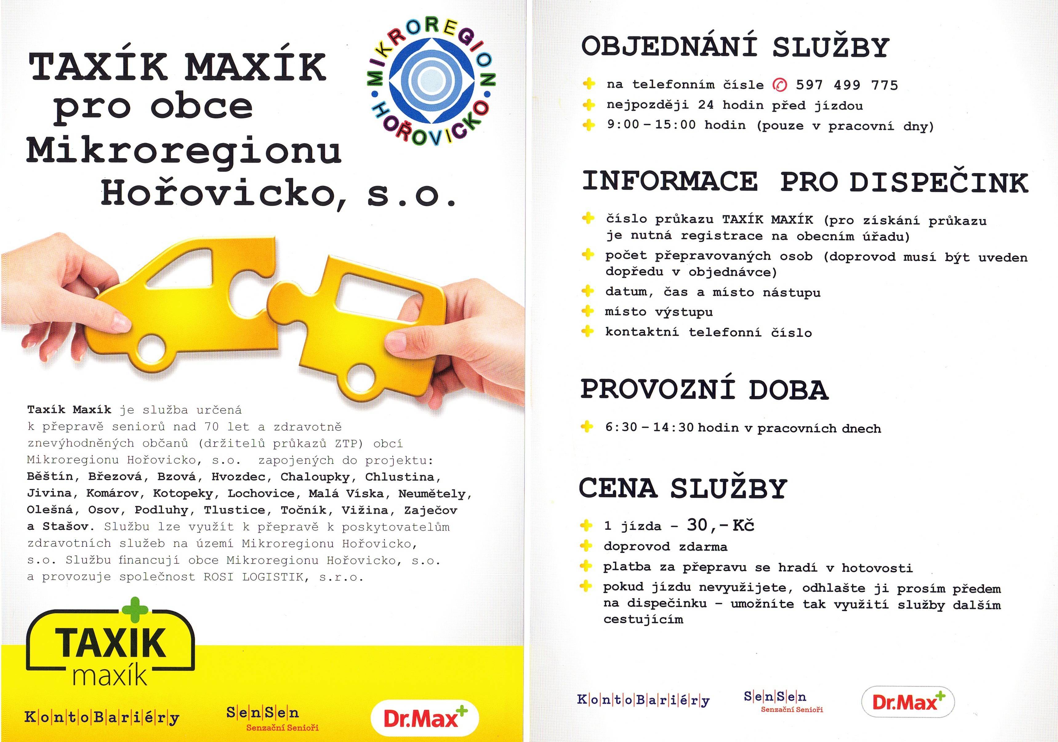 MAXÍK TAXÍK (Senior Taxi)